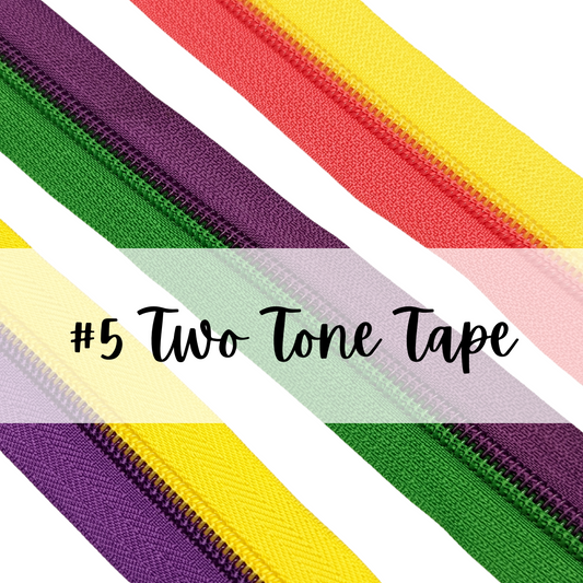 Two Tone Zipper Tape - Retiring