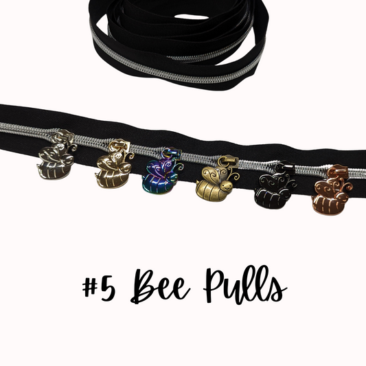 Bee Zipper Pulls - Retiring Finishes