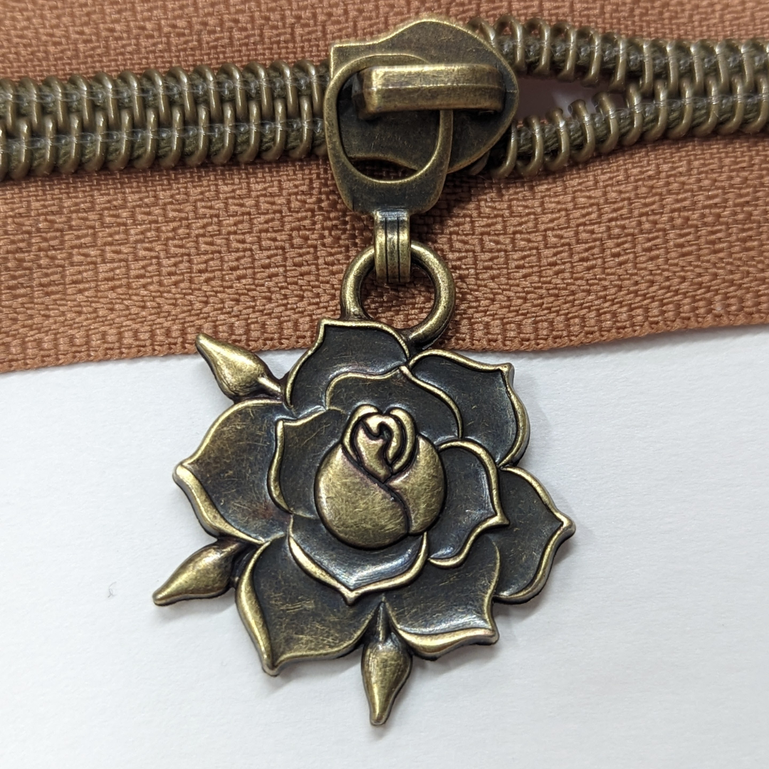 Rose Blossom #5 Zipper Pulls